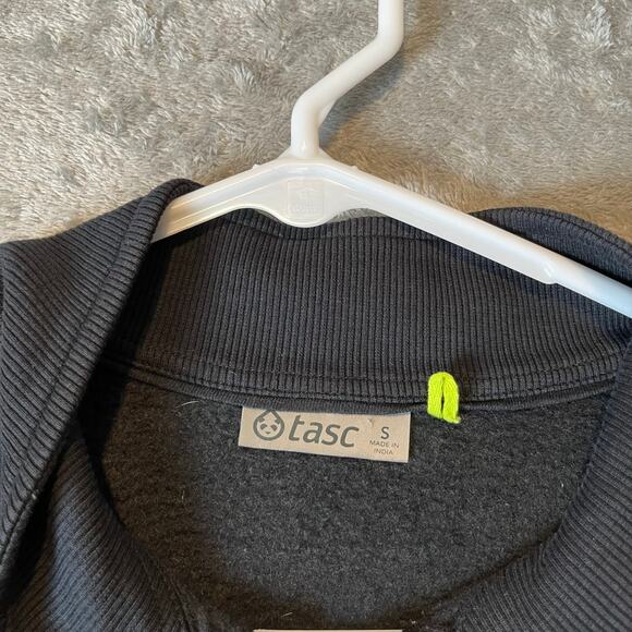 Tasc Performance Apex Fleece 1/4 Zip Black Size Small Organic Cotton - Picture 4 of 6